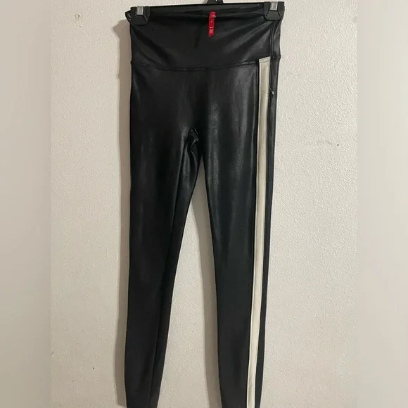 Spanx Faux Leather Side Stripe Leggings - Picture 5 of 7